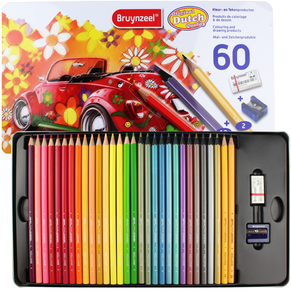 Lápis Para Desenho Bruynzeel 60 Peças